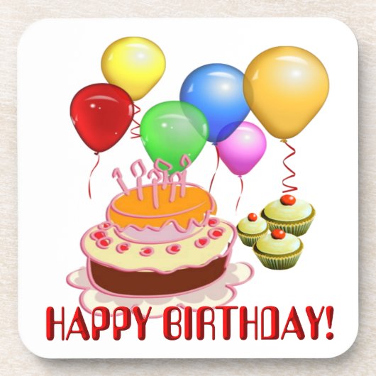 Happy Birthday ~ Untersetzer Set (Vorderseite)