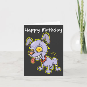 Happy Birthday Untot Zombie Dog Illustration Karte