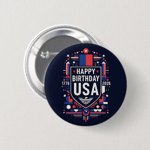 Happy Birthday USA 250 Button