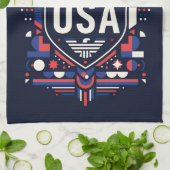 Happy Birthday USA 250 Geschirrtuch (Gefaltet)