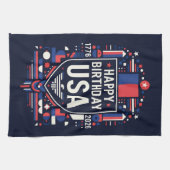 Happy Birthday USA 250 Geschirrtuch (Horizontal)