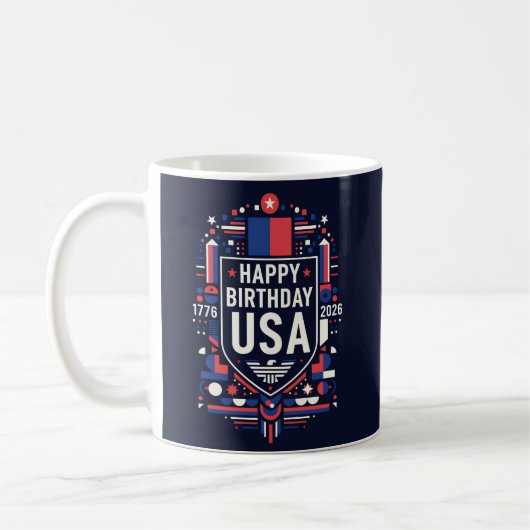 Happy Birthday USA 250 Kaffeetasse (Links)