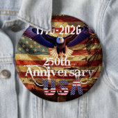 Happy Birthday USA 250 Years  Button (Beispiel)