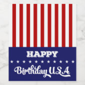 Happy Birthday USA Wine Label Set Weinetikett (Einzelnes Label)