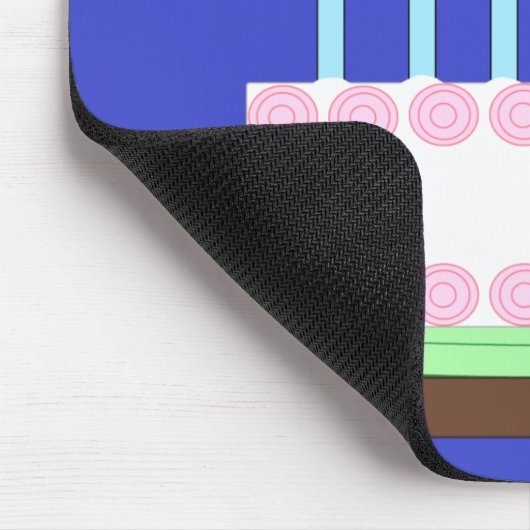 Happy Birthday Vanilla Cake Mousepad (Ecke)