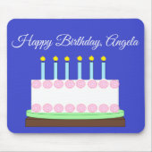 Happy Birthday Vanilla Cake Mousepad (Vorne)