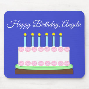 Happy Birthday Vanilla Cake Mousepad