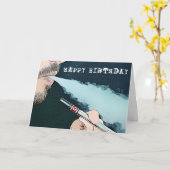 Happy Birthday Vaping Card Karte (Gelbe Blume)