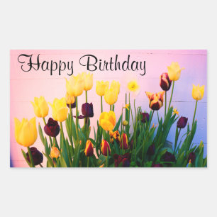 Happy Birthday Varia Tulips #1 Stickers