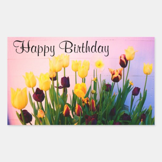 Happy Birthday Varia Tulips #1 Stickers (Vorderseite)