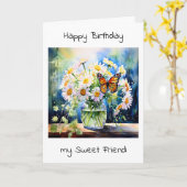 Happy Birthday | Vase of Daisies Karte (Gelbe Blume)