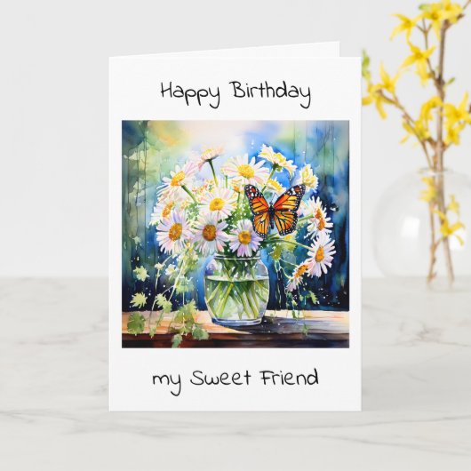 Happy Birthday | Vase of Daisies Karte (Gelbe Blume)