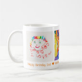 Happy Birthday Vater 3 Foto Custom Kinderart Kaffeetasse (Links)