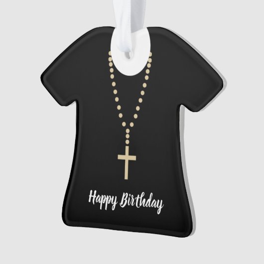 Happy Birthday Vater Adorable Clergy Ornament (Vorderseite)