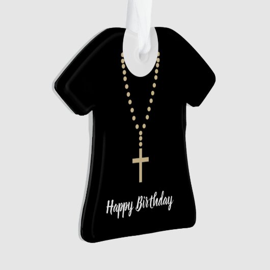 Happy Birthday Vater Adorable Clergy Ornament (Vorderseite)