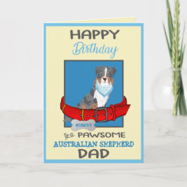 Happy Birthday Vater Australian Shepherd individue Karte
