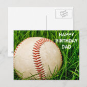 Happy Birthday Vater Baseball Postcard Postkarte (Vorne/Hinten)