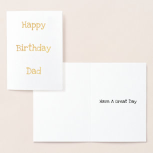 Happy Birthday Vater Card Folienkarte