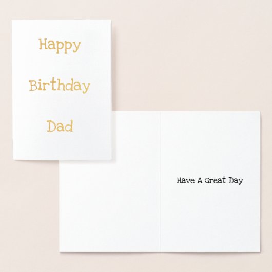 Happy Birthday Vater Card Folienkarte (Anzeige)