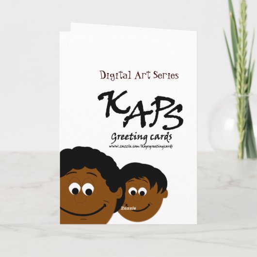 Happy Birthday Vater Dark Skin (Sohn) Karte (Rückseite)