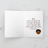 Happy Birthday Vater Dark Skin (Sohn) Karte (Innenseite)