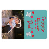 Happy Birthday Vater Elephant Foto Magnet (Horizontal)
