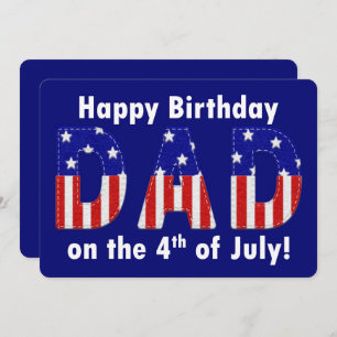 Happy Birthday Vater Felt Look 4. Juli