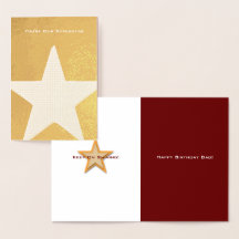 Happy Birthday Vater Foil Card