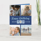 Happy Birthday Vater Foto Collage Beste Vater Kart Karte (Vorderseite)