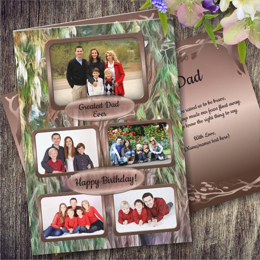 Happy Birthday Vater Foto OAX1 Karte