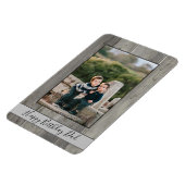 Happy Birthday Vater Foto Rustic Wood Magnet (Linke Seite)
