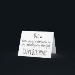Happy Birthday Vater Funny Hund Spaß - Hund-Vater- Karte<br><div class="desc">Funny Happy Geburtstag für den Hund Vater ! Personalisieren Sie sich vom Hund . " Vater - Es gibt niemanden, den ich lieber an meiner Seite haben möchte, furchtbar gewartet, während ich kackte! - Herzlichen Glückwunsch zum Geburtstag "Der Geburtstags-Vater kann mit Ihrem eigenen Text personalisiert werden und die Liebe personalisieren...</div>