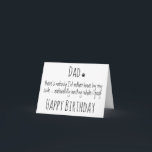 Happy Birthday Vater Funny Hund Spaß - Hund-Vater- Karte<br><div class="desc">Funny Happy Geburtstag für den Hund Vater ! Personalisieren Sie sich vom Hund . " Vater - Es gibt niemanden, den ich lieber an meiner Seite haben möchte, furchtbar gewartet, während ich kackte! - Herzlichen Glückwunsch zum Geburtstag "Der Geburtstags-Vater kann mit Ihrem eigenen Text personalisiert werden und die Liebe personalisieren...</div>
