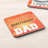 Happy Birthday Vater Getränkeuntersetzer (Linke Seite)