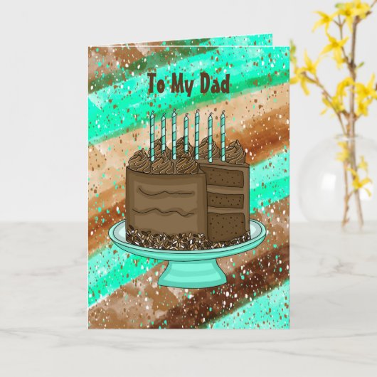 Happy Birthday Vater Karte (Gelbe Blume)