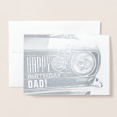 Happy Birthday Vater | Klassisches Auto Folienkarte (Vorderseite mit Umschlag)