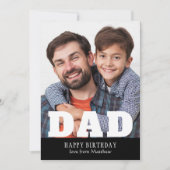 Happy Birthday Vater Modernes Personalisiertes Fot (Vorderseite)