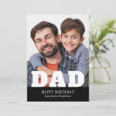 Happy Birthday Vater Modernes Personalisiertes Fot (Stehend Vorderseite)