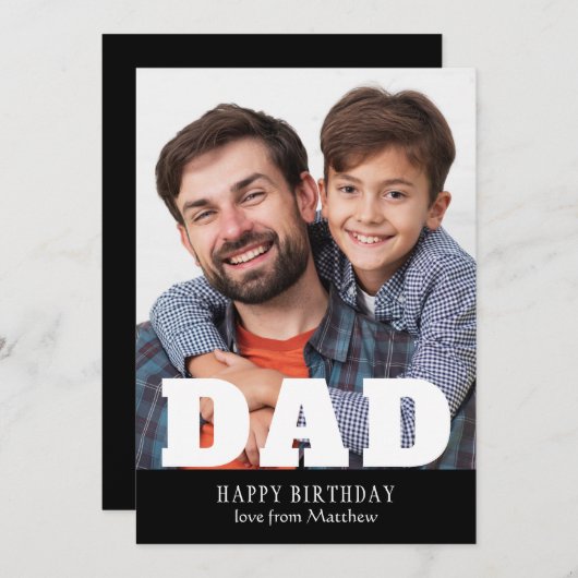 Happy Birthday Vater Modernes Personalisiertes Fot (Vorne/Hinten)