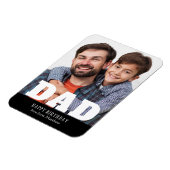 Happy Birthday Vater Modernes Personalisiertes Fot Magnet (Linke Seite)