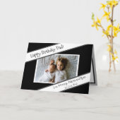 Happy Birthday Vater Personalisiert Kid's Foto Karte (Gelbe Blume)