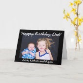 Happy Birthday Vater Personalisierte Fotokarte Karte (Gelbe Blume)