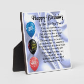 Happy Birthday Vater Poem Plaque Fotoplatte (Vorderseite)