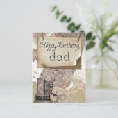 Happy Birthday Vater Postcard Postkarte (Stehend Vorderseite)