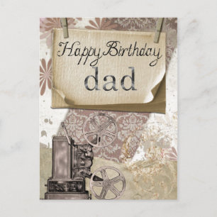 Happy Birthday Vater Postcard Postkarte