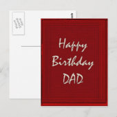 Happy Birthday Vater Postkarte (Vorne/Hinten)