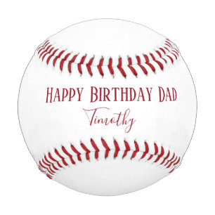 Happy Birthday Vater Rot und Weiß Baseball