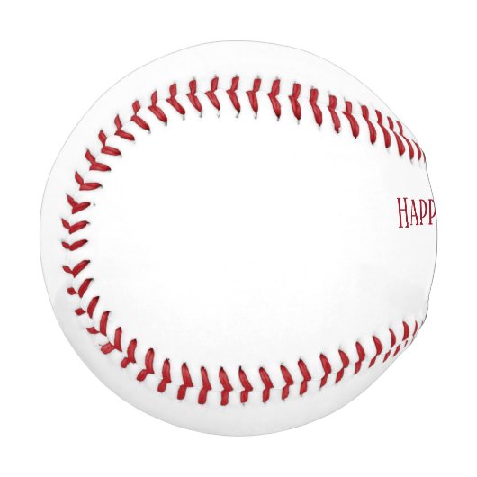 Happy Birthday Vater Rot und Weiß Baseball (Vorderseite Links)