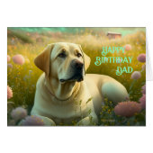 Happy Birthday Vater Tier Hund Niedlicher Labrador (Vorderseite (Horizontal))