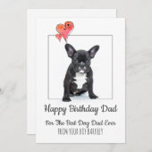 Happy Birthday Vater von Hund Feiertagskarte (Vorne/Hinten)